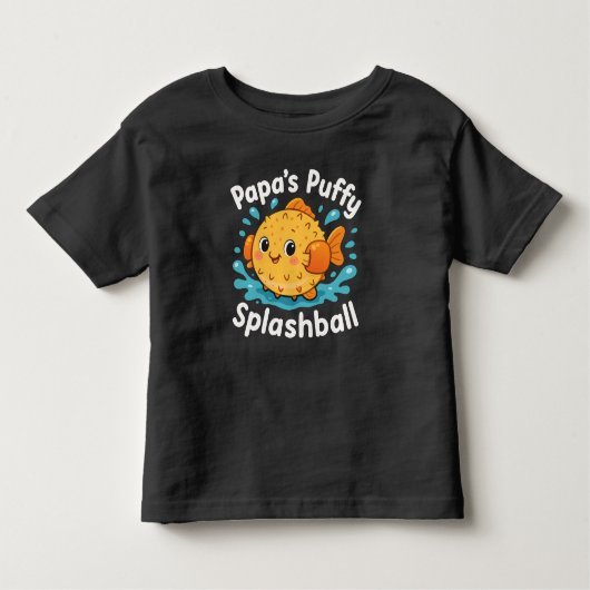 Papa's Puffy Splashball Funny Water Fish Kleinkind T-shirt (Vorderseite)