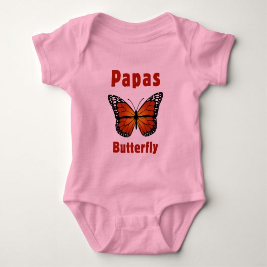 Papas Schmetterling Baby Strampler (Vorderseite)