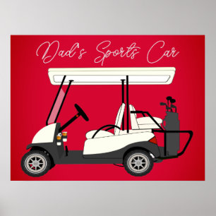Papas Sportwagen Golf Cart Print Poster