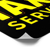 Papa's Taxi Service - Funny Dad Driver Love  Poster (Ecke)