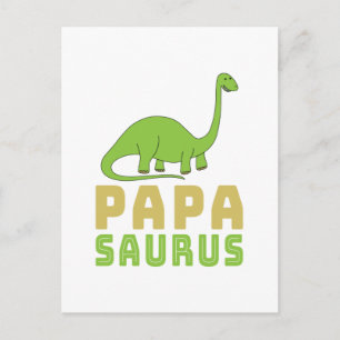 Papasaurus Dinosaur Brontosaurus Vatertag Postkarte