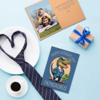 Papasaurus Dinosaur Cartoon Vatertag