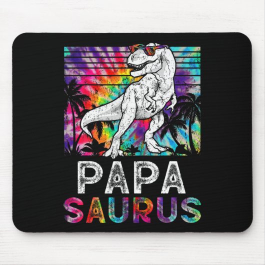 Papasaurus Dinosaur Papa Saurus Familie passendes Mousepad (Vorne)