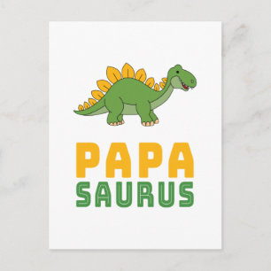Papasaurus Dinosaur Stegosaurus Vatertag Postkarte