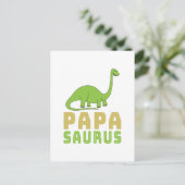 Papasaurus Dinosaurier Brontosaurus Vatertag Postkarte (Stehend Vorderseite)
