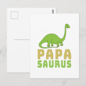 Papasaurus Dinosaurier Brontosaurus Vatertag Postkarte (Vorne/Hinten)