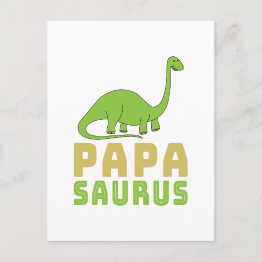 Papasaurus Dinosaurier Brontosaurus Vatertag Postkarte (Vorderseite)