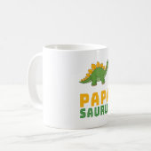Papasaurus Dinosaurier Stegosaurus Vatertag Kaffeetasse (Vorderseite Links)