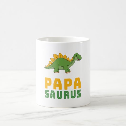Papasaurus Dinosaurier Stegosaurus Vatertag Kaffeetasse (Mittel)
