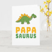Papasaurus Dinosaurier Stegosaurus Vatertag Karte (Gelbe Blume)