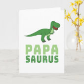 Papasaurus Dinosaurier Tyrannosaurus Rex Vatertag Karte (Gelbe Blume)