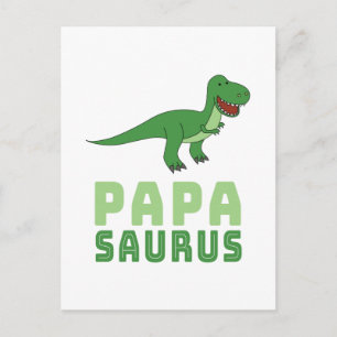 Papasaurus Dinosaurier Tyrannosaurus Rex Vatertag Postkarte