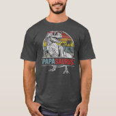 Papasaurus Funny T Rex Dinosaur Papa saurus T-Shirt (Vorderseite)