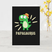 Papasaurus Funny T-Rex Dinosaur Vater Familie Karte (Gelbe Blume)