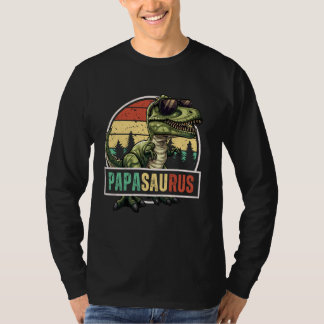 Papasaurus Funny Vater Dinosaur Grandpa Saurus Fat T-Shirt
