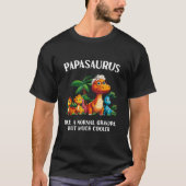 Papasaurus Papa Saurus Men Opa Großvater Mat T-Shirt (Vorderseite)
