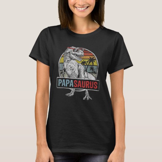 Papasaurus  Rex Dinosaur Papa saurus Family T-Shirt (Vorderseite)