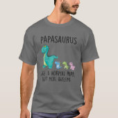 Papasaurus T Rex Dinosaur Dad Family Matching Fath T-Shirt (Vorderseite)