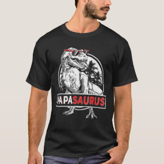 Papasaurus T Rex Dinosaur Funny Papa Saurus Vater T-Shirt