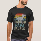 Papasaurus T Rex Dinosaur Papa Saurus Familienmatt T-Shirt (Vorderseite)