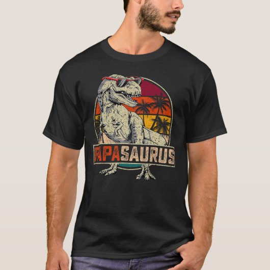 Papasaurus T Rex Dinosaur Papa Saurus Family Match T-Shirt (Vorderseite)