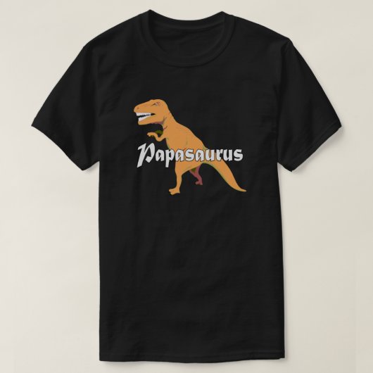Papasaurus Vater Geburtstagsfeiertag T-Shirt (Design vorne)