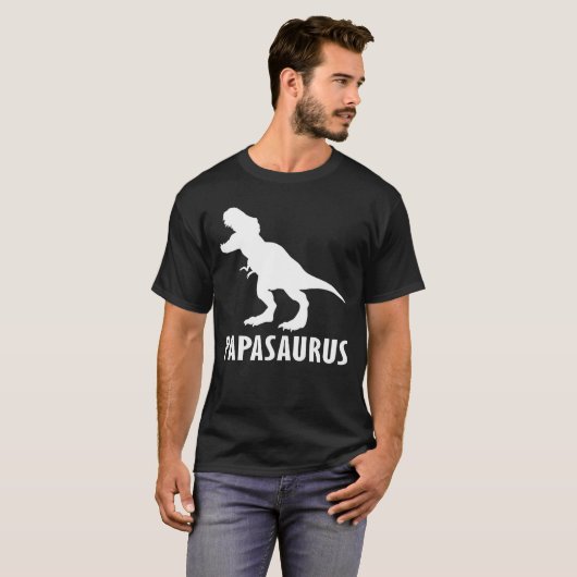 Papasaurus Vatertag T-Shirt (Vorne ganz)