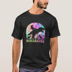Papasaurus - Vintage Retro-Gefärbte Krawatte Sonne T-Shirt