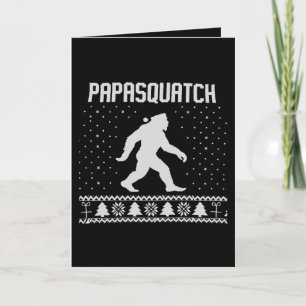 Papasquatch Bigfoot hässlicher Weihnachtsvater Xma Karte
