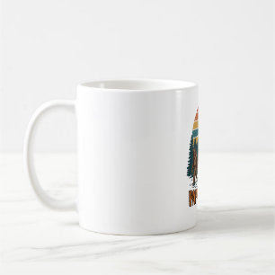 Papasquatch Bigfoot Vintage Sonnenuntergang Vektor Kaffeetasse