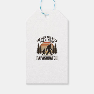 Papasquatch Vintage Bigfoot Dad-Shirt-Design_1 Geschenkanhänger