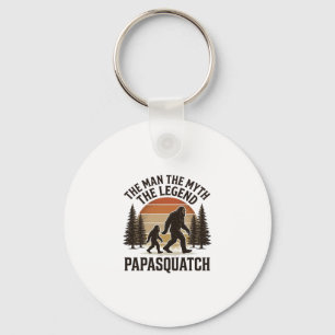 Papasquatch Vintage Bigfoot Dad Shirt Design_1 Schlüsselanhänger