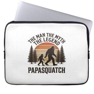 Papasquatch Vintage Bigfoot Papa-Shirt Design_1 Laptopschutzhülle