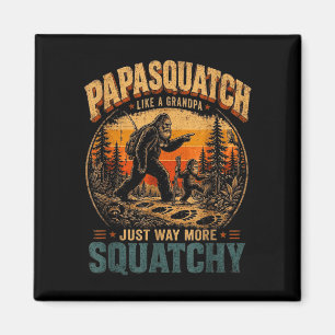 Papasquatch wie ein lustiger Opa Bigfoot-Fan Magnet