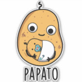 Papato Funny Potato Pub Aufkleber (Vorderseite)