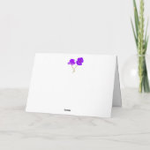 Papaver Poppy Lilac auf blassblauem Hintergrund Karte (Rückseite)