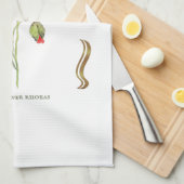 Papaver rhoeas  geschirrtuch (Viertel Falte)