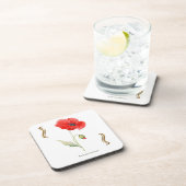 Papaver rhoeas  getränkeuntersetzer (Rechte Seite)