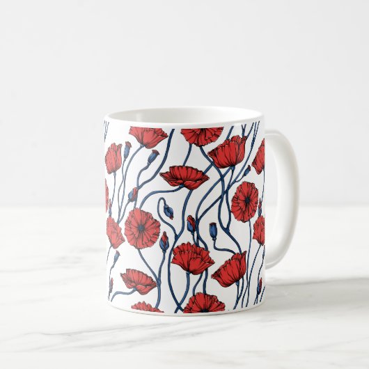 Papavere Kaffeetasse (VorderseiteRechts)