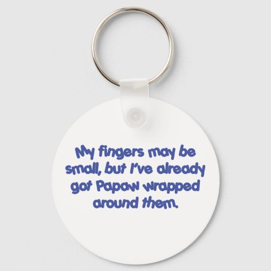 Papaw's umhüllt (blau) schlüsselanhänger (Vorderseite)