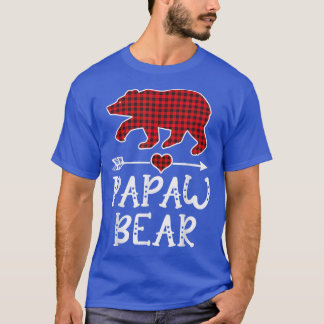 Papaw Bear Funny Pajama Red Kariert 1635 T-Shirt