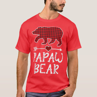 Papaw Bear Funny Pajama Red Kariert T-Shirt