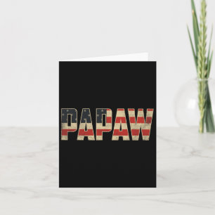 Papaw Bold Patriotic American Flag Vatertag Pa Karte