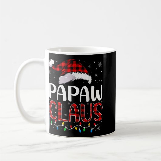 Papaw Claus Christmas Lights Matching Family Xmas Kaffeetasse (Links)