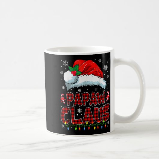 Papaw Claus Christmas Lights Pajama Family Group M Kaffeetasse (Rechts)