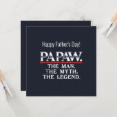 Papaw Der Mythos der Legende Vater Karte (Vorderseite/Rückseite Beispiel)