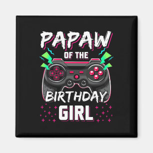 Papaw des Geburtstagsmädchens Videospiel B-day Top Magnet