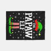 Papaw Elf Funny Christmas Family Matching  Fleecedecke (Vorderseite (Horizontal))