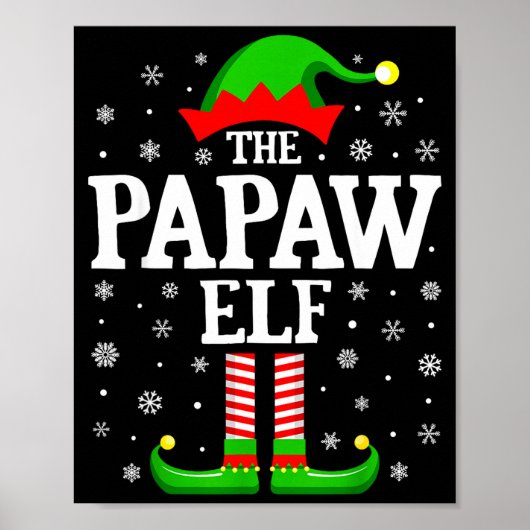 Papaw Elf Funny Christmas Family Matching Poster (Vorne)