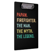 Papaw Firefighter Man Myth Legend Papa Geschenke Klemmbrett (Rechts)